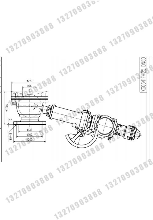 气动斜杆放料球阀