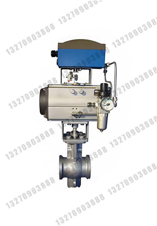 气动V球对夹调节阀