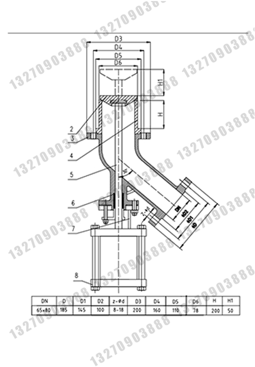 气动上展式304放料阀