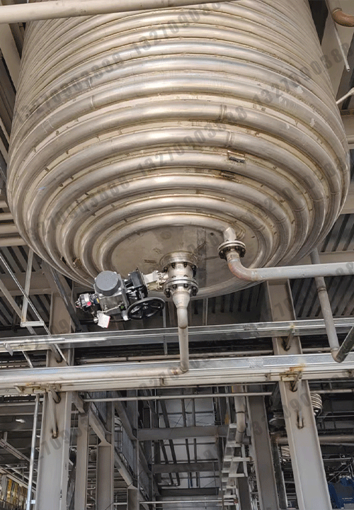 气动304斜杆放料球阀