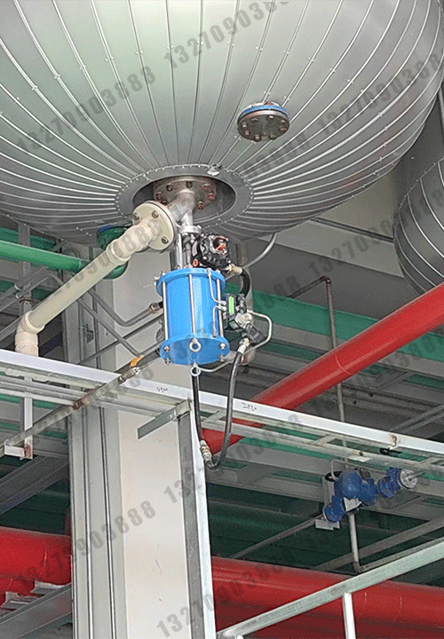 气动上展式衬氟放料阀