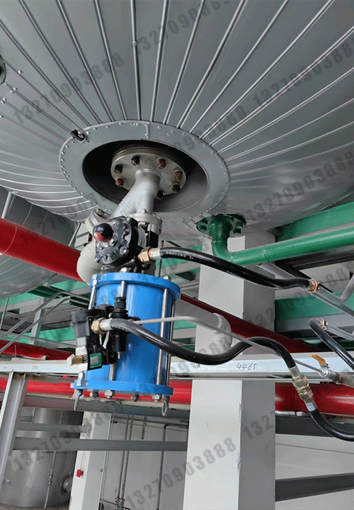 气动上展式衬氟放料阀